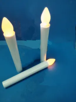 

120pcs/lot Flameless Led Taper Candles 10-key remote controller timer candle stick wedding Church home decor H17.5cm-Warm white