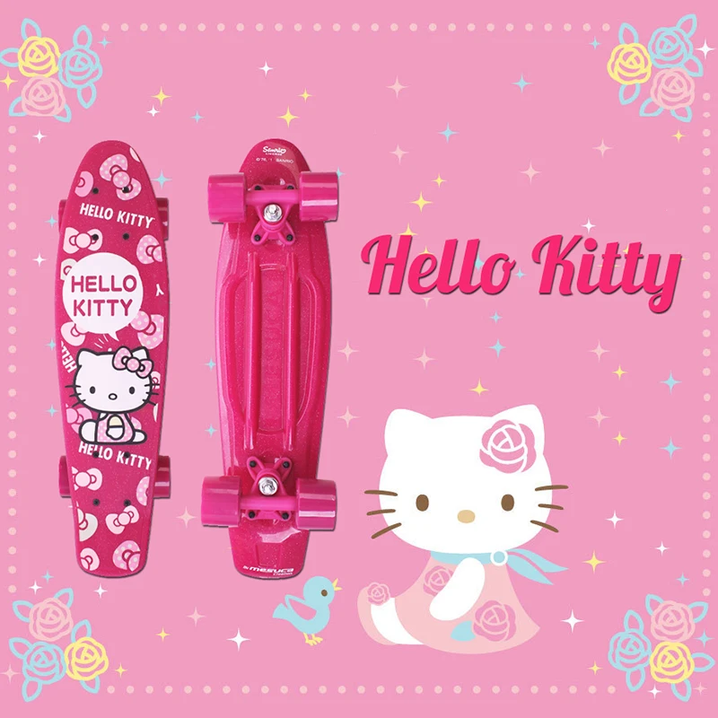 

Disney Free Shipping 22" Hello Kitty skateboard longboard fish skate board mini cruiser long Skateboard peny boards for sale