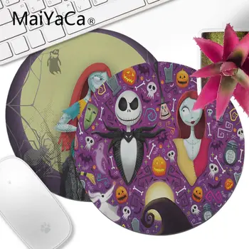 

MaiYaCa High Quality Nightmare Before Christmas Small Round Mouse pad PC Computer mat Home And Office Desk Gming Mouse Pad