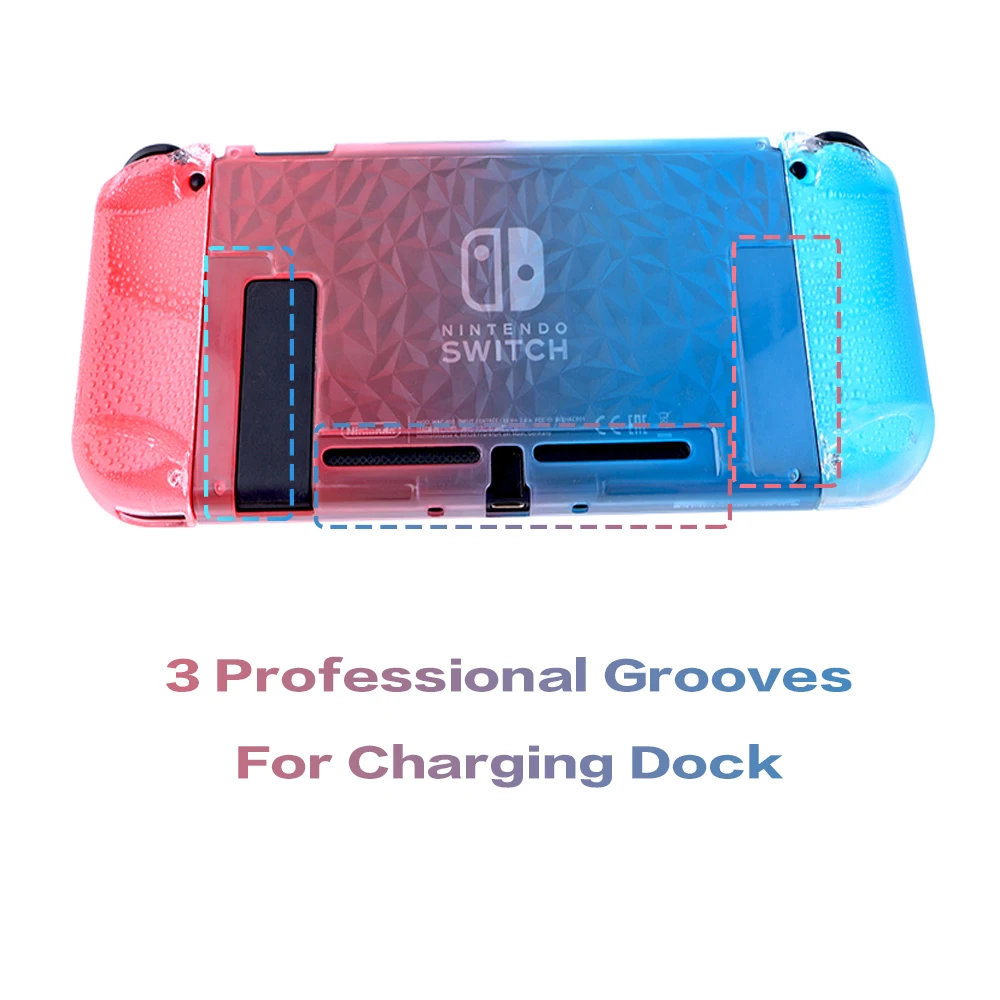 Прозрачный чехол Dockable Crystal ABS для Nintendo Switch NS NX жесткий прозрачный с градиентными