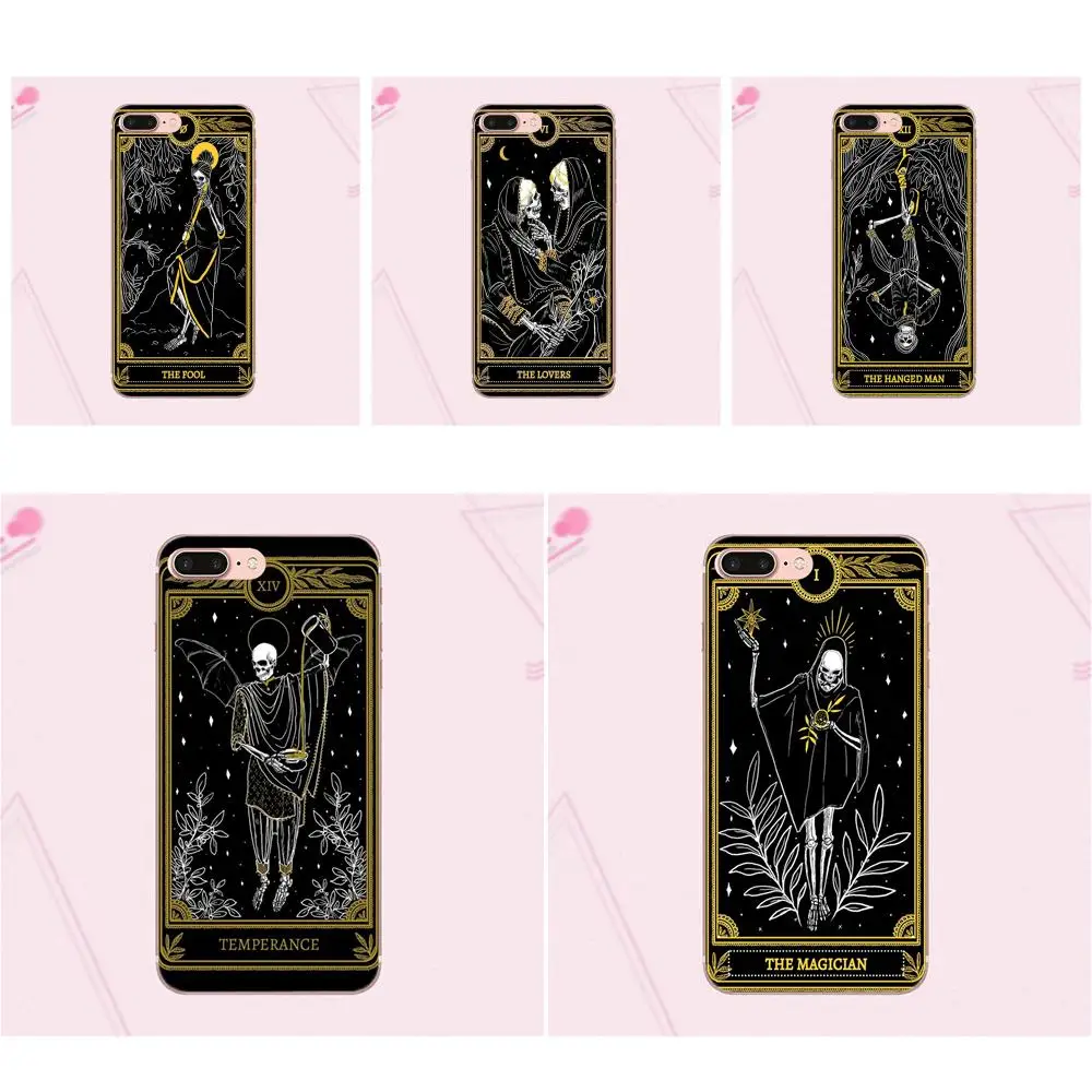 

Cool Card Black The Marigold Tarot For Apple iPhone 4 4S 5 5C 5S SE 6 6S 7 8 Plus X XS Max XR Pattern Phone Case