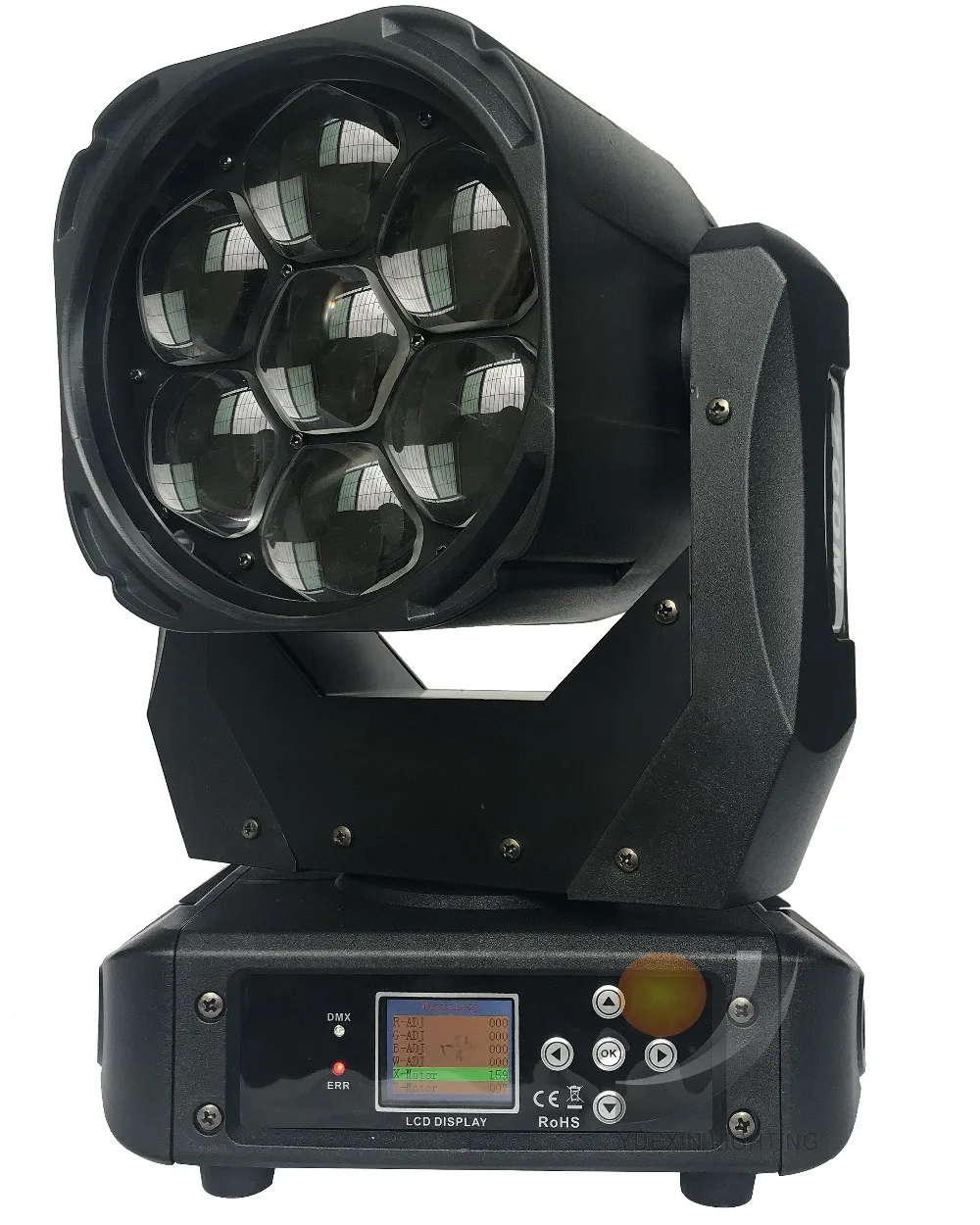 7x40 Вт Мощный светодиодный движущийся головной свет RGBW 4 в 1 цвет с прожектор света мыть эффект для освещение для дискотеки DJ