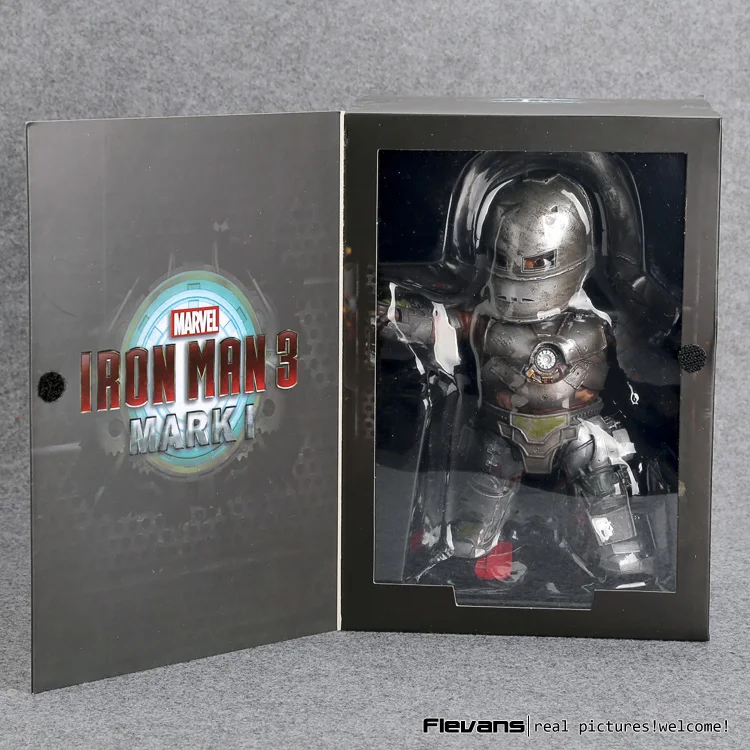 Marvel Железный человек 3 Mark 1 яйцо атака ПВХ фигурка с светодиодный светильник Коллекционная модель игрушки " 20 см