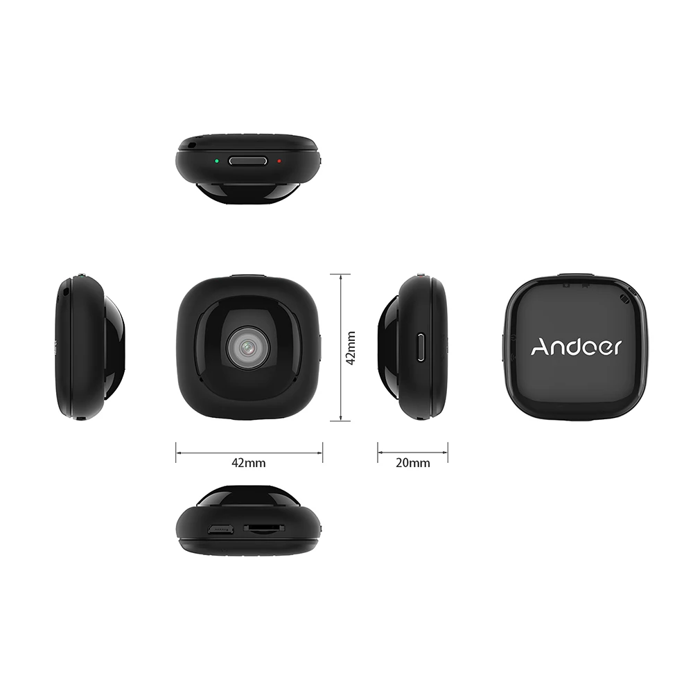 Andoer G1 карманная супер мини камера портативная Full HD 8MP 120 градусов широкоугольный