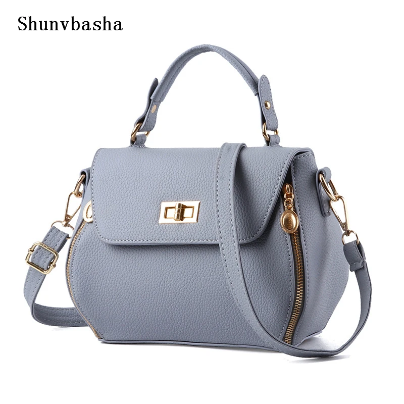 2016 candy color lady and fresh high quality cross body school Saddle bag Leisure PU Leather