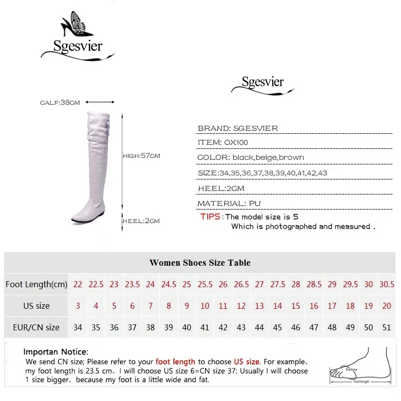 SGESVIER Women Boots Winter Fashion Casual Over-the-high Boots Round Toe Buckle Plus Size 34-45 Lady Shoes Woman OX100 women high heel boots
