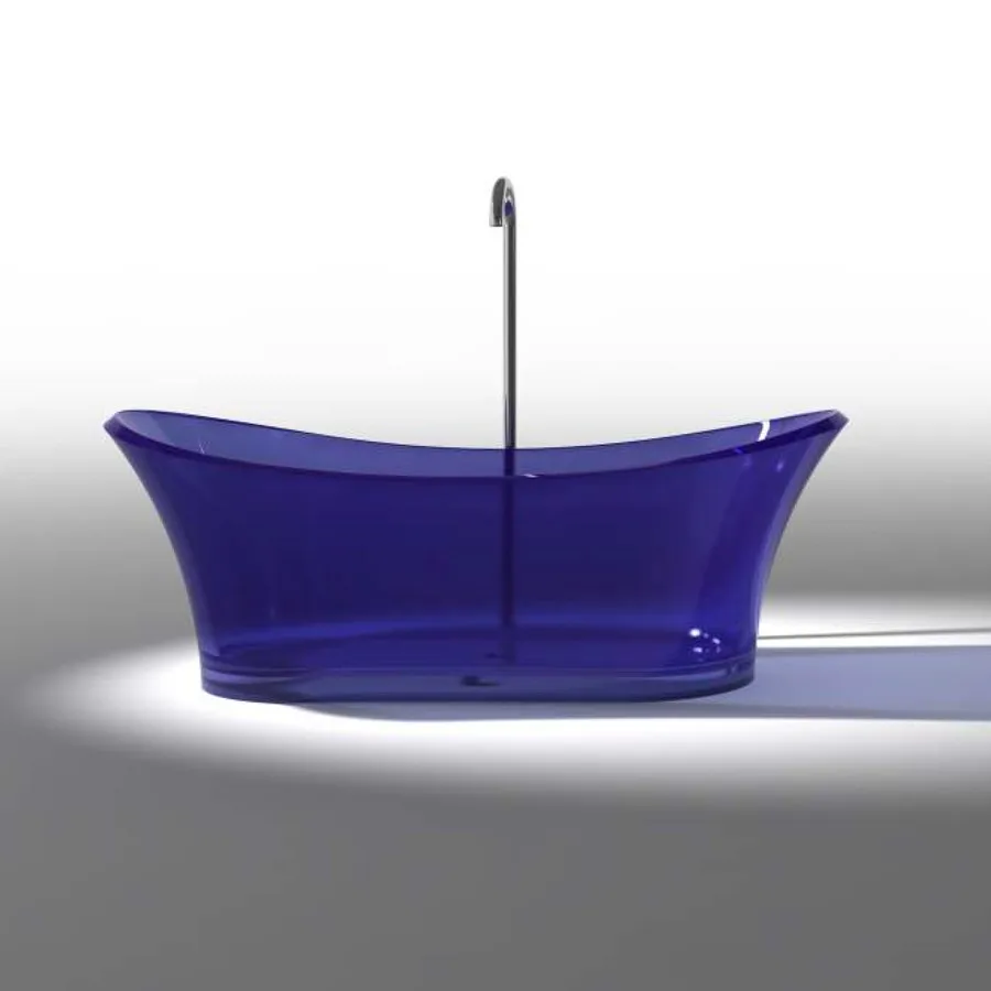 1750x750x680mm New Design Resin Acrylic Bathtub Colored Freestanding Artificial Stone Rectangular Bathroom Tub RS6520-1A 4