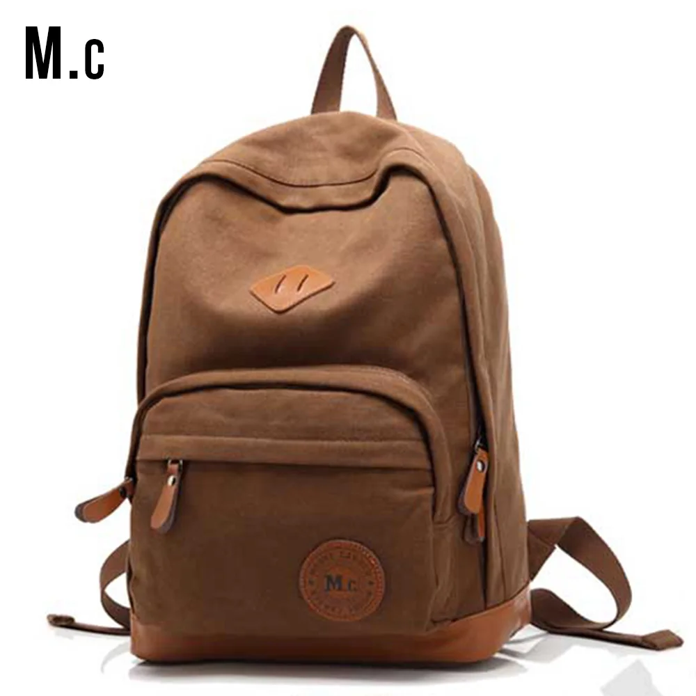 Unisex Vintage Men's Canvas Backpacks Solid Fashion Backpacks Shoulder
