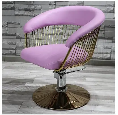 Модные парикмахерские салоны волос специализированная сеть красный вырез волос стул Простой японский стиль стул - Цвет: 2