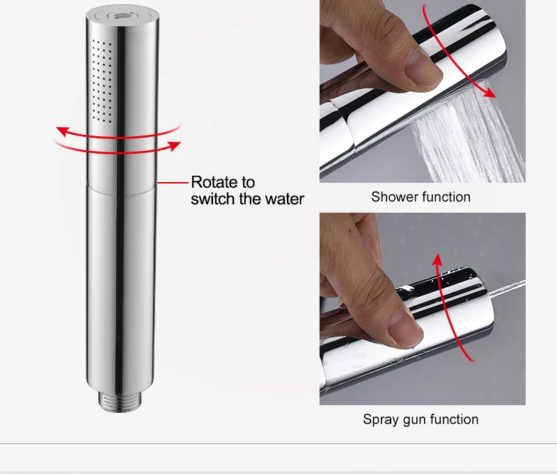 С ручным душем для душа Давление дождя и пульверизатор Супер наддув Ванная комната Съемная моющаяся насадка для душа