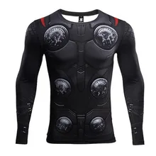 Мститель Лига 3 Человек-паук Тор с короткими рукавами Бег Фитнес Футболка мужская рубашка стоимость рубашка сухая одежда упражнения фитнес топы