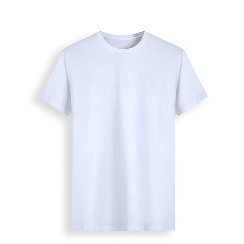 Белый MFERLIER Летняя мужская футболка 5XL 6XL 7XL бюст 143 см Большой размер хлопковая футболка для полных мужчин 5 цветов - Цвет: Белый