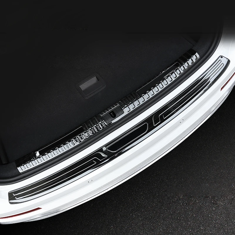 

For Audi Q3 2019 Black Car Styling Stainless Steel Rear Bumper Plate Protector Cover Kit Set Auto Accessories