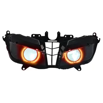 

Custom Modified Motorcycle Projector Headlight Red Angel Eyes HID Assembled For 13-18 Honda CBR600 RR
