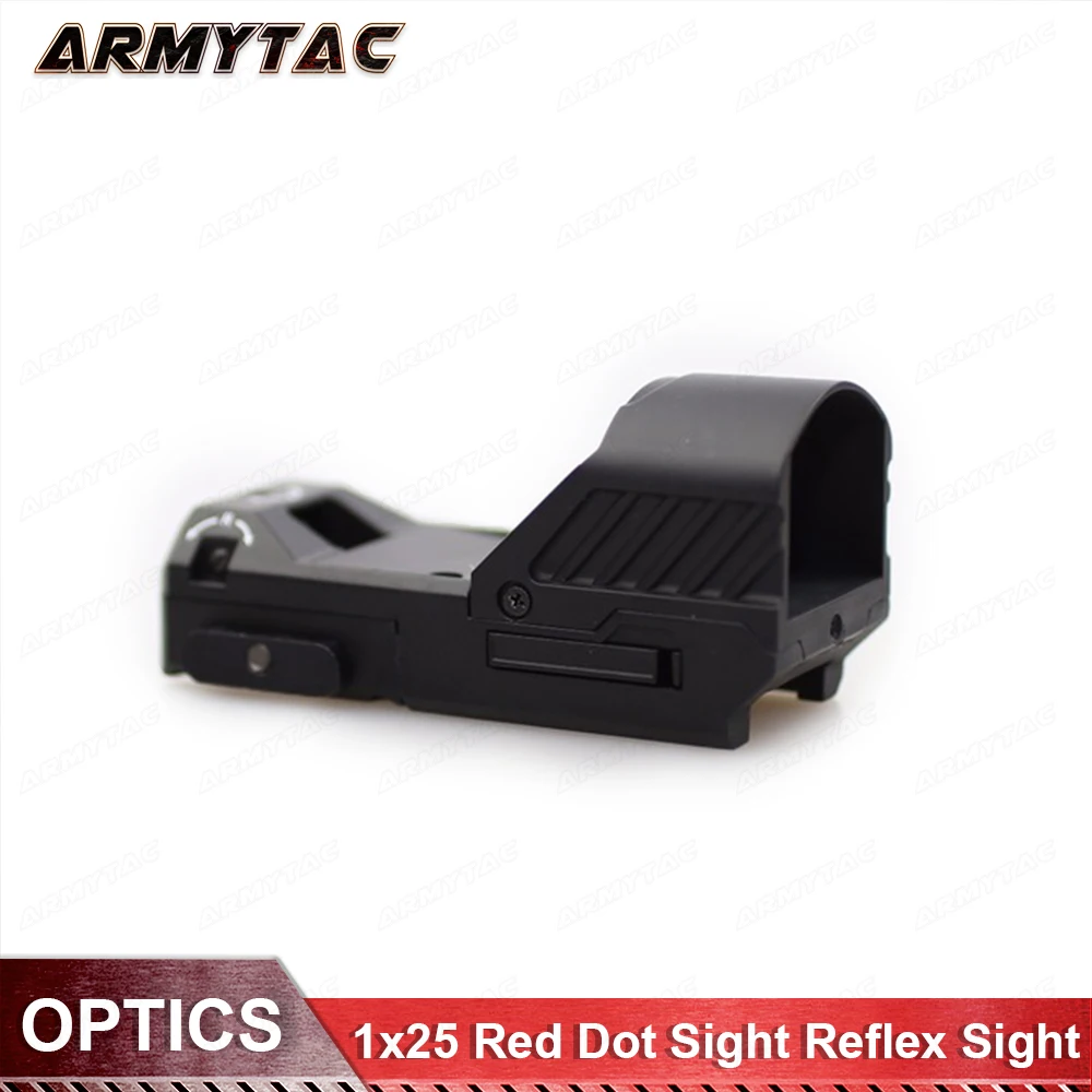 

ArmyTac 1X25 red dot Tactical Optical FC1 Red Dot Scope Reflex Sight Holographic Sight for 20mm Rail (Black)