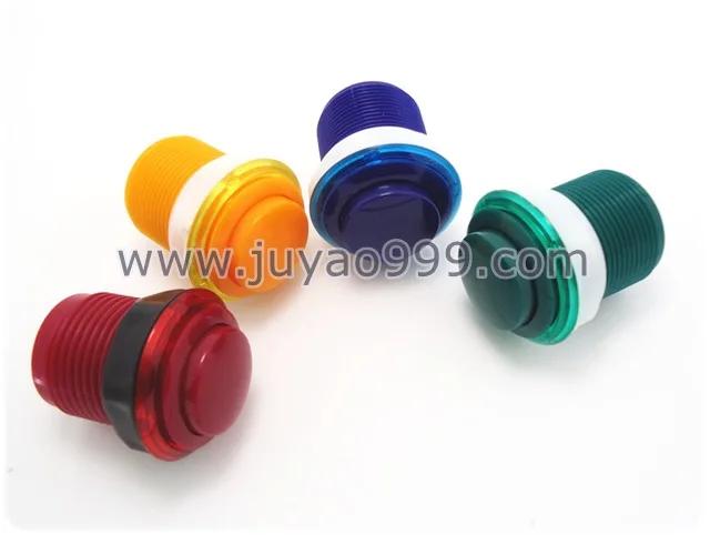 

12 pcs of 28mm duotone momentary arcade game round push button with plastic microswitch