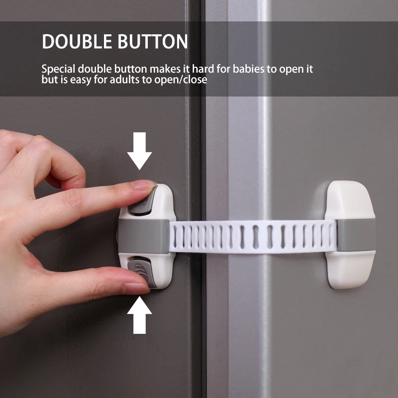 BabyDan MULTI-LOCK Cerradura de uso múltiple de seguridad infantil para Refrigerador/Armario/Cajón 