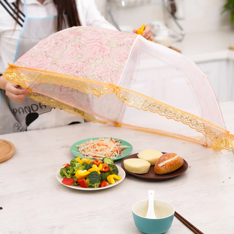 Square Polychromatic Food Umbrella Cover Picnic Barbecue Party Sports Fly Mosquito Net Tent Food