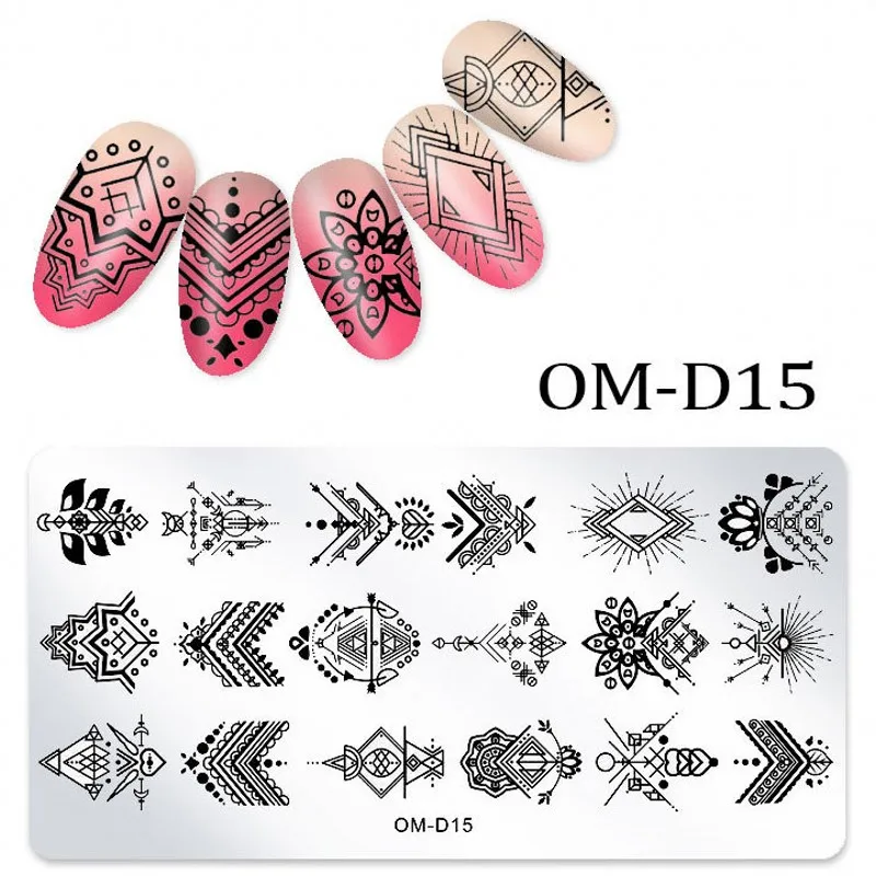 3D DIY Nail Art Image Stamp штамповочные пластины геометрический узор маникюрные шаблоны из