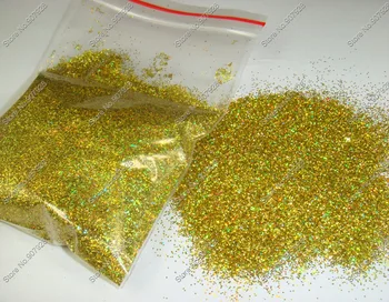 

50gram-0.4MM 015 Laser Holographic Green-gold Color Shining Nail Glitter Dust Powder for Nail Art decoration and Glitter Crafts