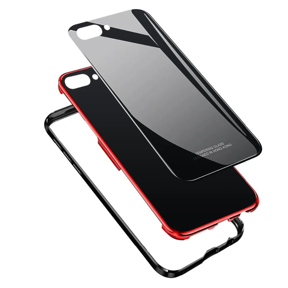 For Huawei Honor 10 Case Luxury Aluminum Metal Bumper for Huawei Honor 10 Transparent Clear Glass Cover For Huawei Honor10 Case