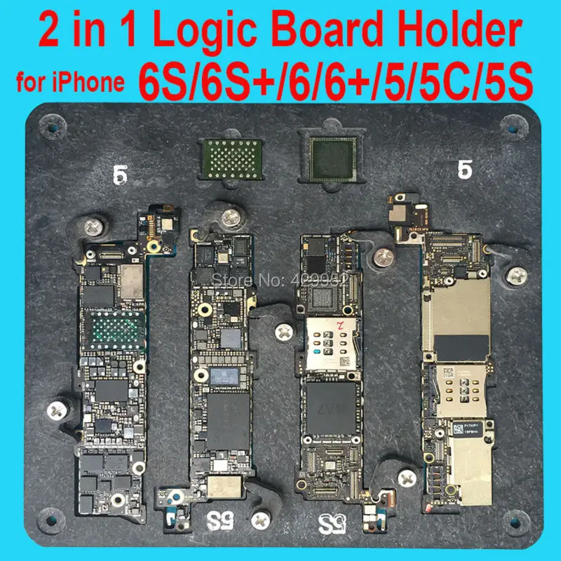

2 in 1 Motherboard Clamps High Temperature Main Logic Board PCB Fixture Holder for iPhone 5 5C 5S 6 6S Plus Fix Repair Mold Tool