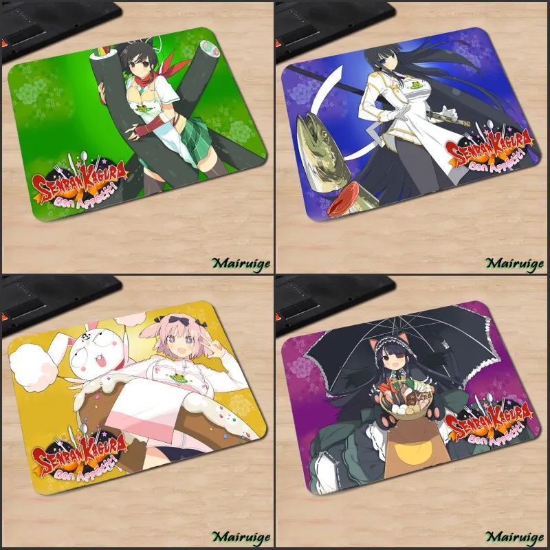Популярный резиновый коврик для мыши Mairuige ПК и игр в стиле аниме Senran Kagura