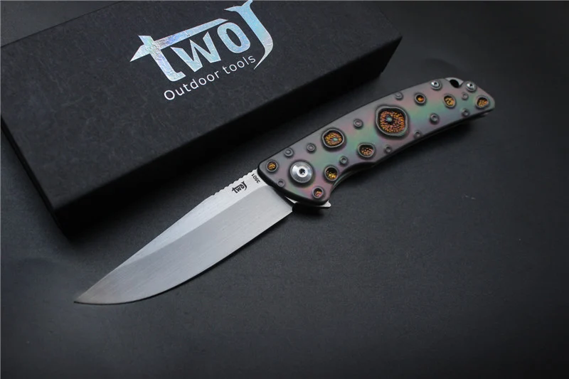

TOP quality tactical Folding knife TWOJ 3501 knife,Blade:S35VN,Handle:TC4 Plane bearing outdoor camping Folding knives EDC tools