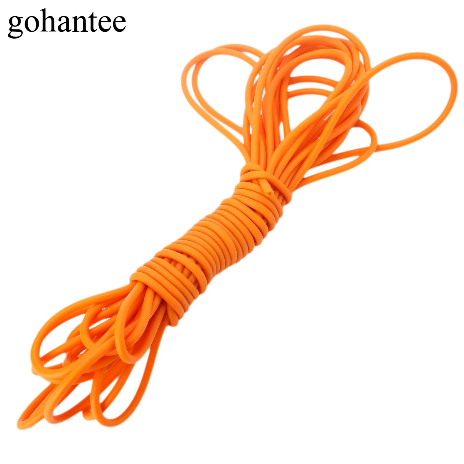Gohantee оранжевый 10 м натурального латекса резиновая трубка Elastica Банджи для Охота Slingshot Катапульта 2 мм x 5 мм 2050 слинг резинкой трубка