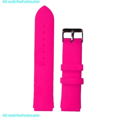 22mm Magenta Color Silicone Jelly Rubber Ladies Watch Band Straps WB1061J22JB