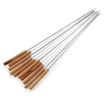 

10Pcs Reusable BBQ Barbecue Skewers Roasting Needle Roasting Tools Brochette Tong Kebabe Skewers Stick For Outdoor Picnic Skewer