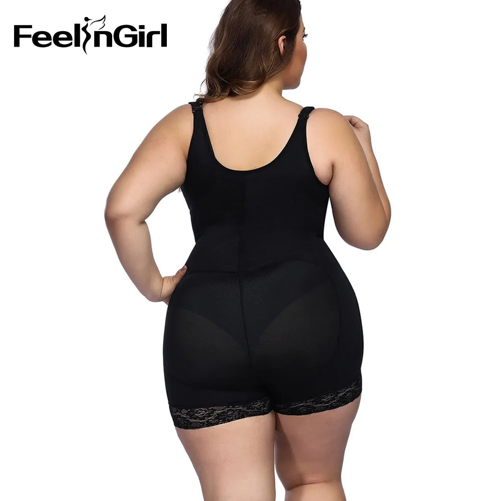 FeelinGirl S-6XL, Корректирующее белье, утягивающее белье, трусы для похудения, моделирующее нижнее белье на лямках, боди