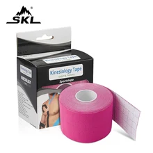 SKL Waterproof Kinesiology Tape 5m Roll of Elastic Muscle Support Tape for Exercise Running, Cycling, Sports & Injury Recovery 