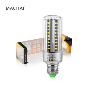 

1X High Lumen 100LM/W E27 E14 5W 7W 9W 12W 18W 20W 85-265V LED Corn light Aluminum Cooling Long Lifespan 5736 SMD LED lamp Bulb