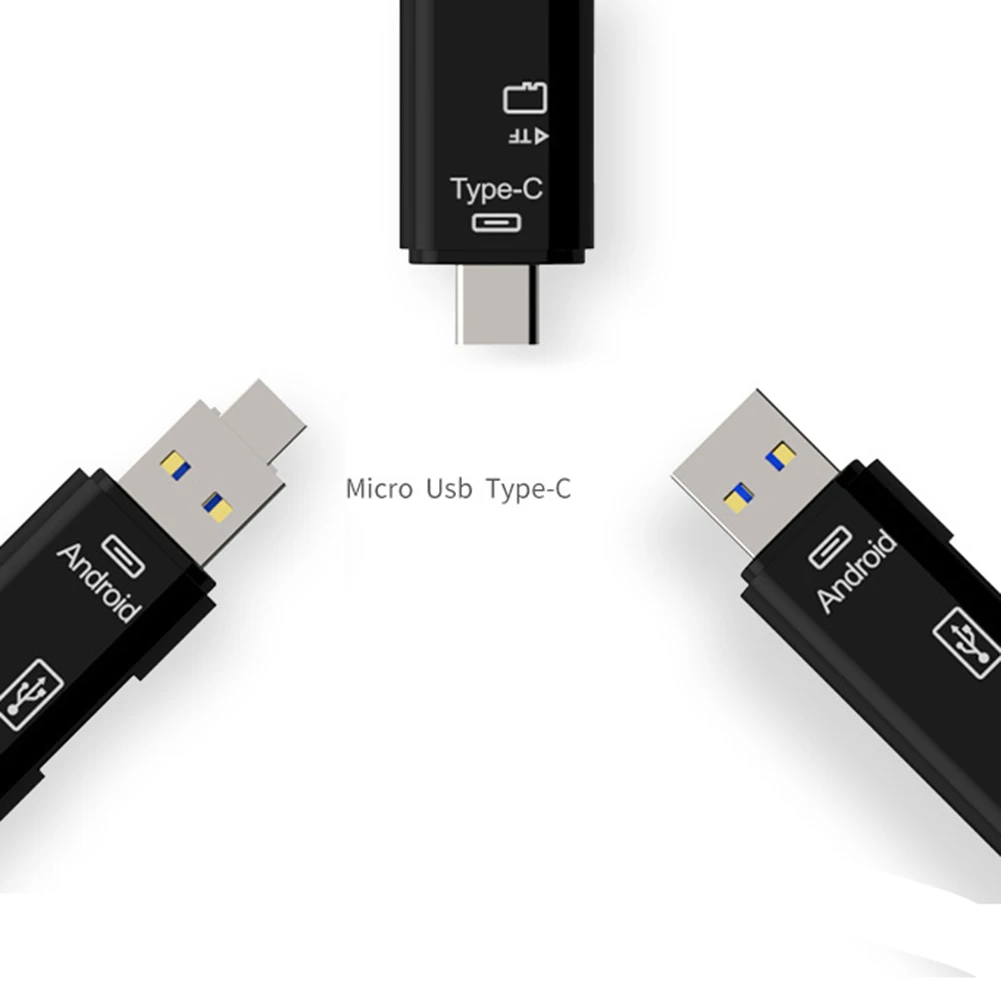 2 цвета все в 1 Usb кард-ридер высокоскоростной SD TF Micro SD кард-ридер Тип C USB C Micro USB кард-ридер OTG