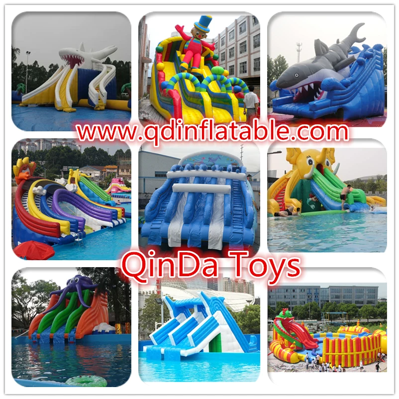 inflatable water pool slides