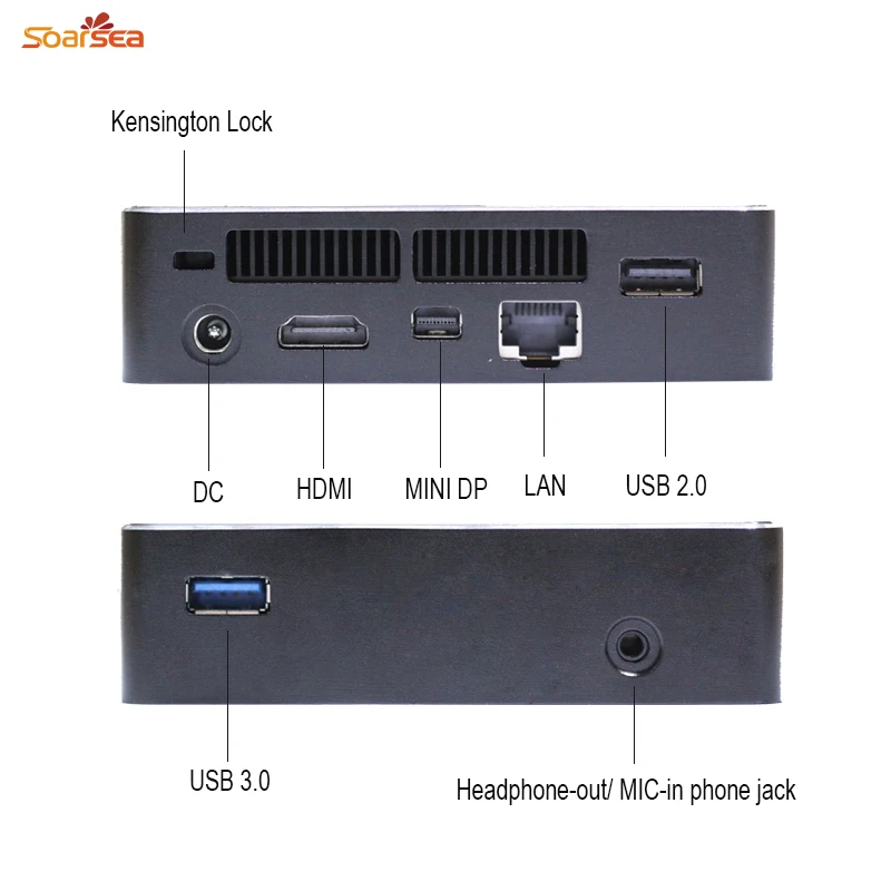 MINI HTPC KIT NUC Intel Core i7 6500U I5 6200U BAREBONE PC NGFF M 2 22