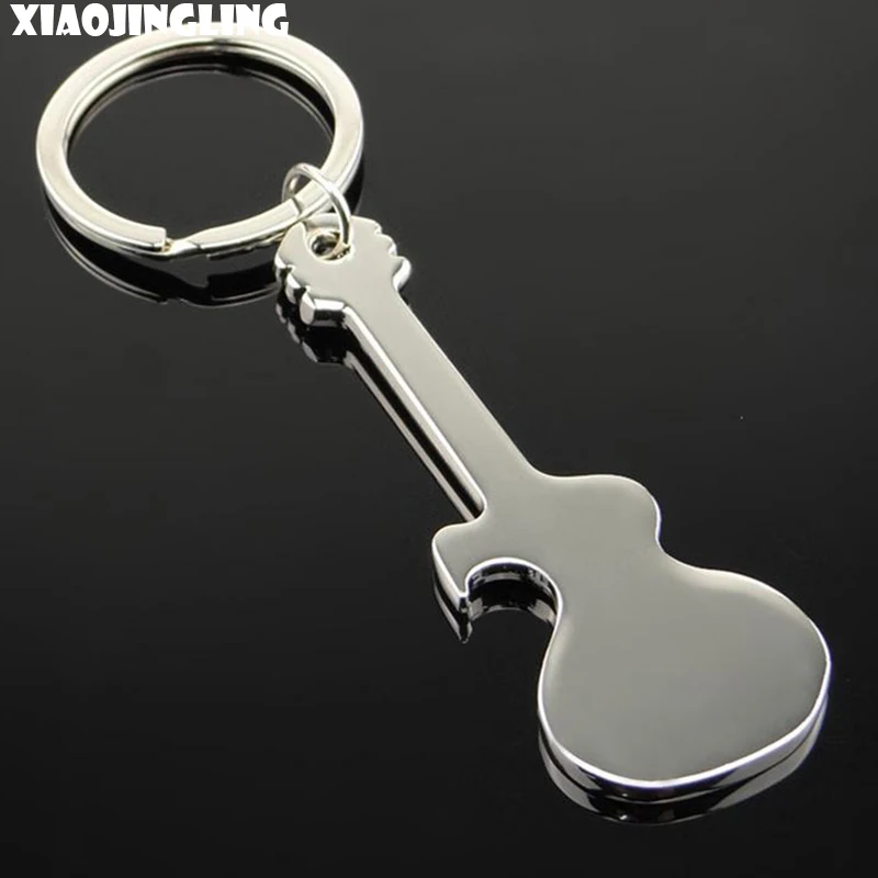 XIAOJINGLING 3D мини бутылка в форме гитары брелоки с открывашкой креативные