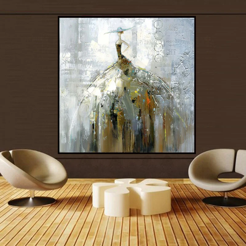 Exclusive Sales Abstract Woman Art Paintings Wall Oil Painting Unframed Canvas Painting For