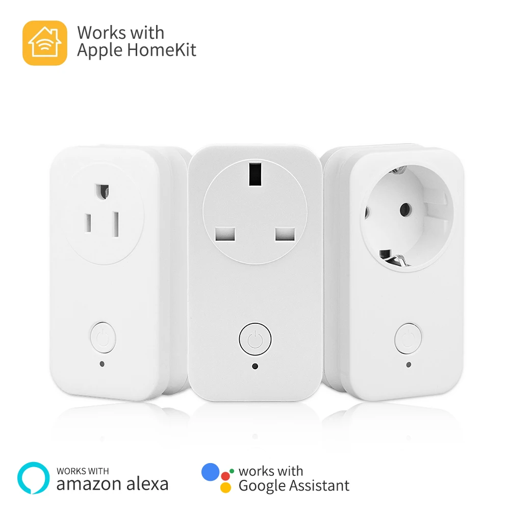 

Timethinker 3Pcs Smart WiFi Homekit Outlet AU US EU UK Socket Plug Siri Remote Control for Apple Homekit Siri ALexa Google Home