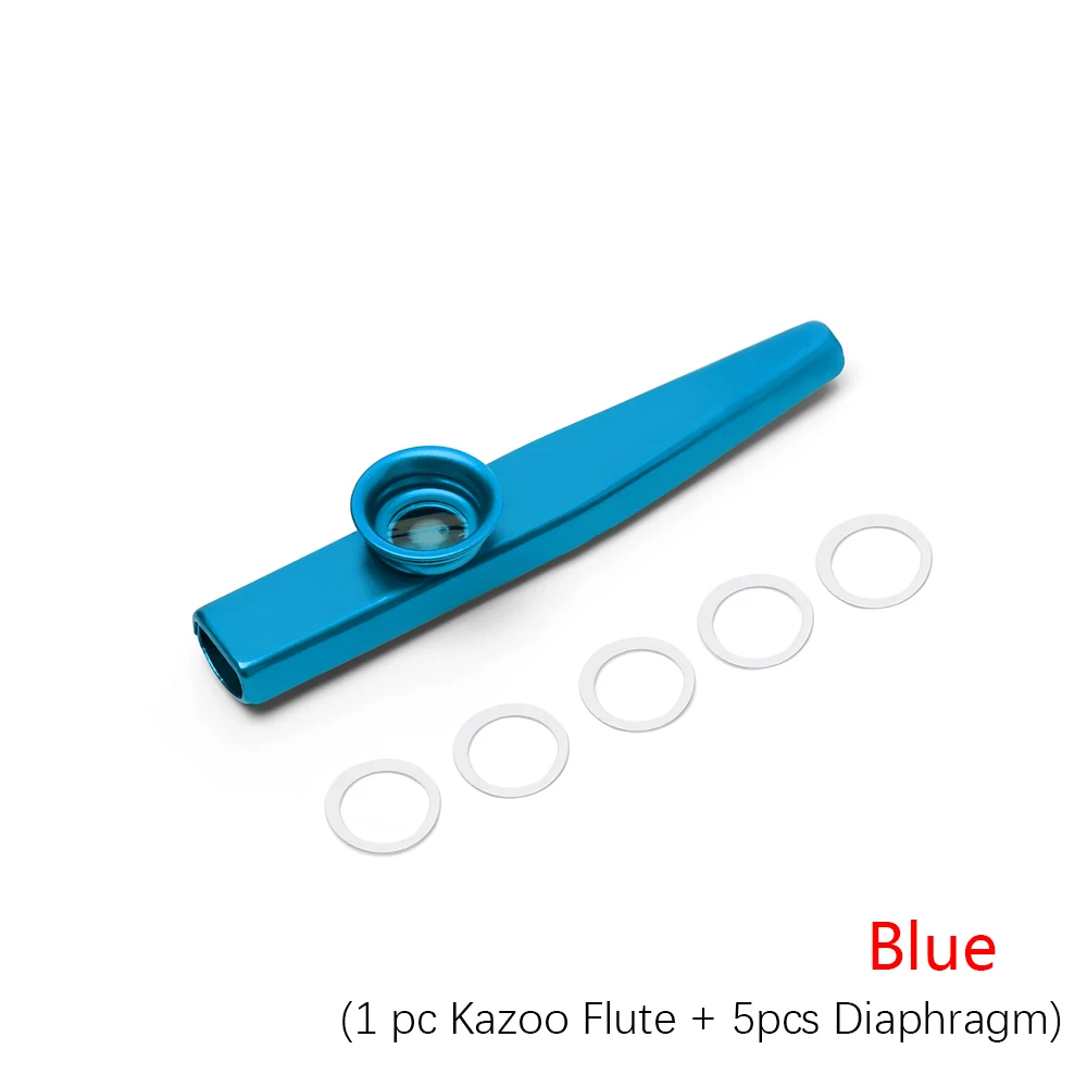 Синий 6 цветов kazoo легкий портативный для начинающих флейта любителей музыки опционально деревянный духовой инструмент простой дизайн - Цвет: Синий