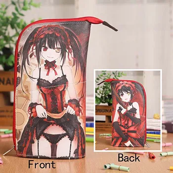 

Anime Date A Live Tokisaki Kurumi Waterproof PU Stationery Pouch/Brush Pot/Pen Holder/Pencil Case Bag/Office School Supplies