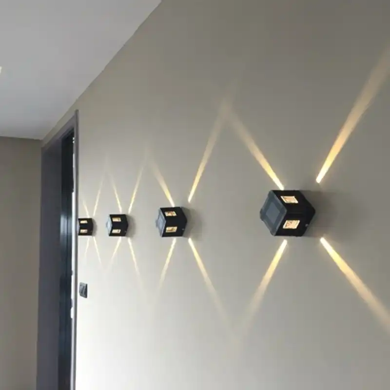 Creativa 3w Led Cruz Estrella Lampara De Pared De Aluminio