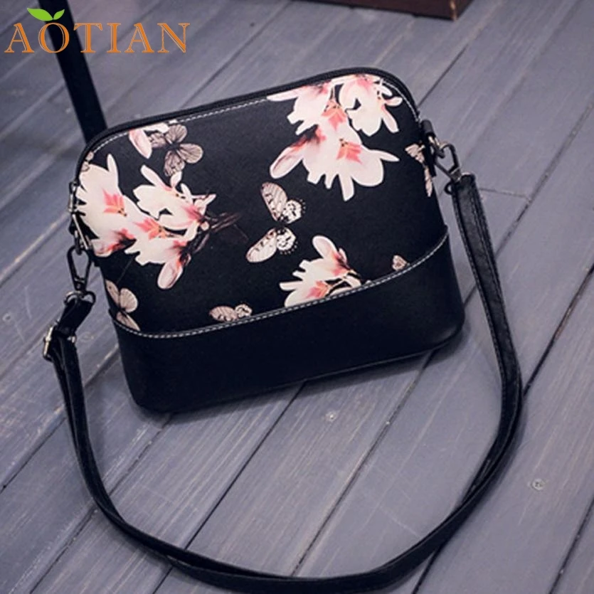 

Fashion Hot New AOTIAN Women Printing Shoulder Bag Leather Purse Satchel Messenger Bag drop ship