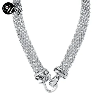 

UNY Necklace Designer Inspired Necklaces magnetic claps Popcorn chain Pave Rhinestone Necklaces Antique Jewelry Necklace Gifts
