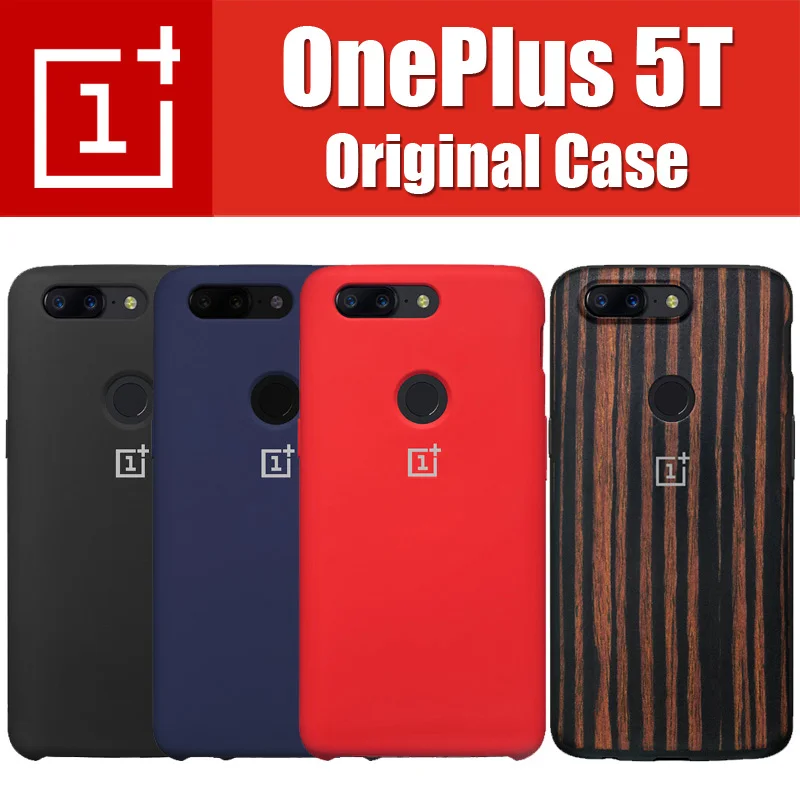 

100% Original Pack Oneplus 5T Case Original Sandstone Silicone Karbon 1+5T Back Cover
