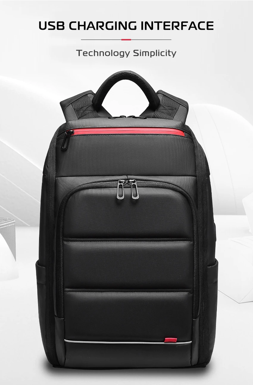 a photo of a backpack in black color