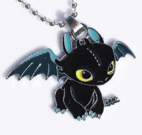 How to Train Your Dragon Toothless Night Fury Metal Necklace Pendant Toys With Blister Card How to Train Your Dragon Toothless Night Fury Metal Necklace Pendant Toys With Blister Card