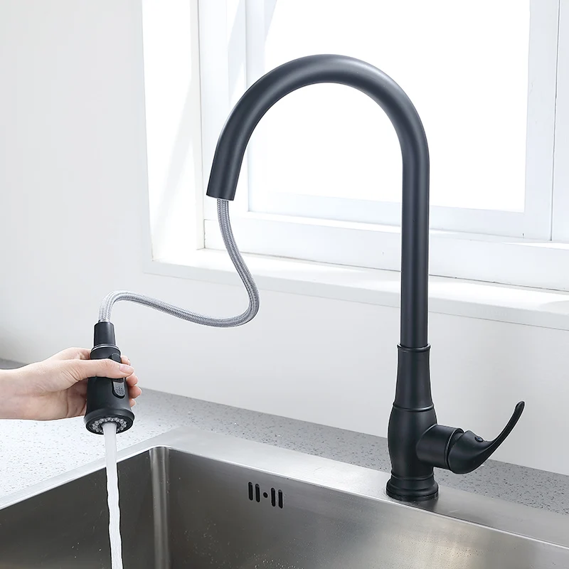  Fapully Matte Black Smart Touch Control Kitchen Faucet Pull Down Sink Tap Touch Induction Faucet Se - 33042774016