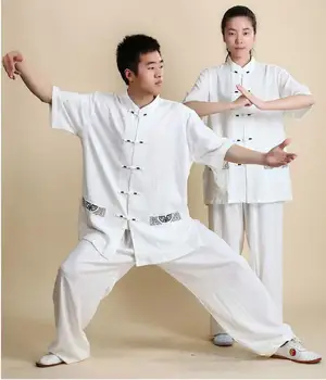 

Summer Kungfu clothing Cotton and Flax Kung fu uniform Short-sleeved Martial arts service